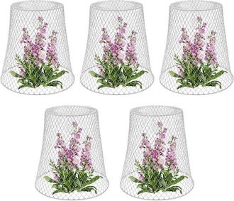 OEM Soporte Para Plantas, Campana Protectora Met&aacute;lica Para Plantas - Paquete De 5, Blanco