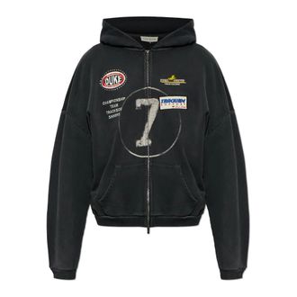 Duke + Dexter Duke + Dexter - DR4 Eat Dirt Zip Hoodie - Heren - Sweatshirts & Hoodies - Zwart - Maat: S Katoen