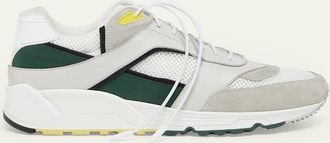 Saint Laurent Mens Bump Low-Top Leather Sneakers