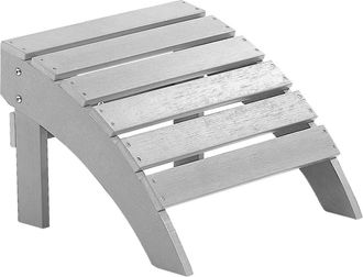 Beliani Reposapi&eacute;s Gris Claro De Madera Pl&aacute;stica Resistente A La Intemperie Estilo Moderno Jard&iacute;n Adirondack