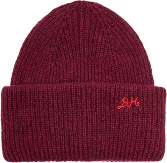 Damson Madder Logo-embroidered Knit Beanie - Burgundy - One Size