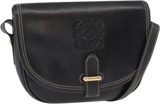Loewe Pre-owned Cross Body Bags, female, Black, Size: ONE SIZE Pre-owned Leather Shoulder Bag