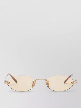 Miu Miu oval sunglasses gold tone frame tortoiseshell arms