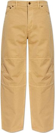 Burberry Corban Cargo Broek - Heren - Wijde Broeken - Beige - XL - Katoen - Broeken