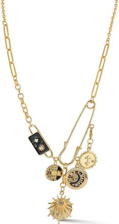 Sphera Milano Mixed Charm Necklace in Gold at Nordstrom Rack