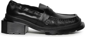 Dr. Martens Loafers, female, Black, 4 UK, Maybole Square Toe Ruched Leather Loafers