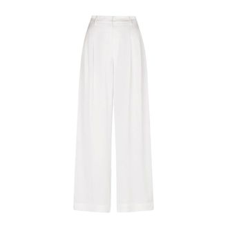 Dante6 Onique Wide Leg Satin Pants - Dames - Broeken - Wit - Maat: M Satijn