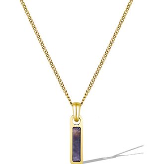 Vincero Mens Birthstone Pendant Necklace in Gold - February at Nordstrom