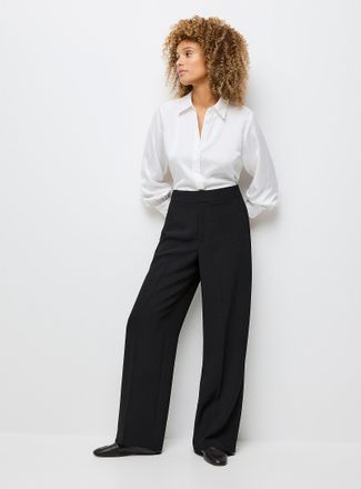 Contemporaine Womens Moderne textured crepe pant Fit: Wide leg, high rise