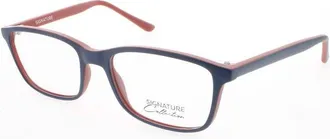 Signature Unisex Blue Rectangular Eyeglass Frames S7016Navy51