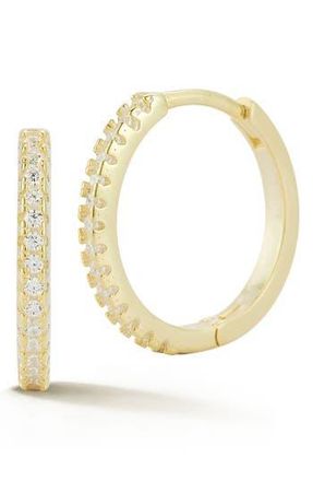Sphera Milano Cubic Zirconia Hoop Earrings in Gold at Nordstrom Rack