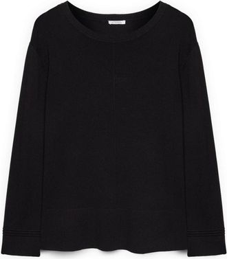 Fiorella Rubino Maglione Girocollo in Viscosa - - Knitwear - Donna - Nero - S