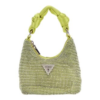 Guess Mini handtas Lua Strass - Dames - Tassen - Groen - Maat: ONE Size Satijn