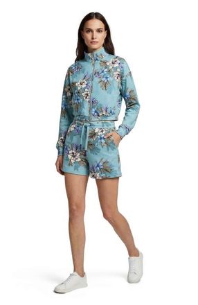 Lords of Harlech Exotic Floral Womens Drawstring Short in Exotic Floral Teal at Nordstrom, Size Xx-Large
