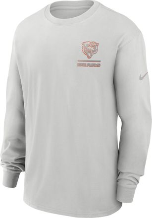 Nike Chicago Bears Essential Heavy Max90 Nike Mens NFL Long-Sleeve T-Shirt in Grey | 01CW0BB7Q-M1E