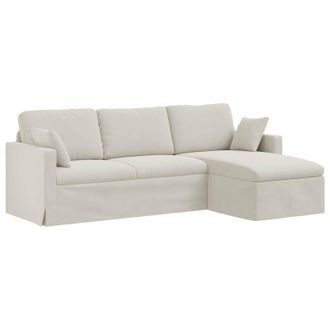 vidaXL Sof&aacute; Crema 228 X 134 X 80 Cm Terciopelo Vidaxl