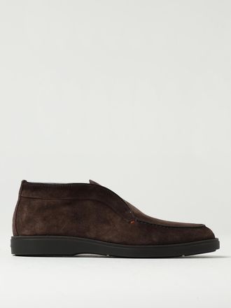 Santoni Polacchino in pelle di vitello scamosciata con inserti elastici