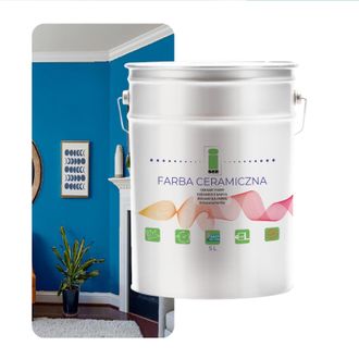 OEM Pintura Cer&aacute;mica Para Paredes, Lavable, Azul, 5 L, Resistente A Las Manchas
