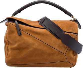 Loewe Pre-owned Loewe Large Suede Puzzle Satchel Ladies XPKN8JMJ2446M07C