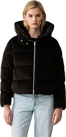 Pinko Pinko - Giza gewatteerd jack - Dames - Jassen - Bruin - Maat: XL Katoen