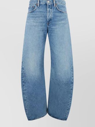 A Gold E denim spiral relaxed-fit mid-rise tapered jeans