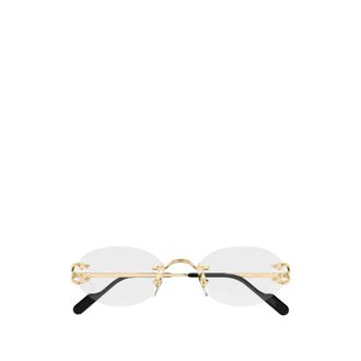 Cartier Glasses, unisex, Yellow, Size: 52 MM Eyeglasses