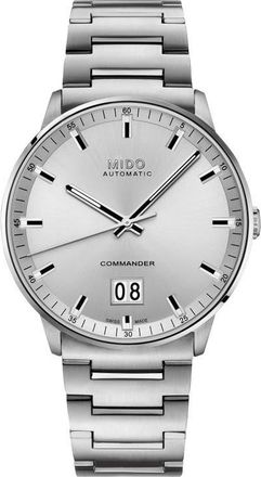 Mido Commander II Skeleton Bracelet Watch, 42mm in Silver at Nordstrom