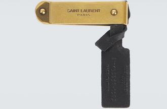 Saint Laurent Clip para billetes con piel