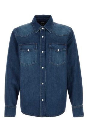 A.P.C. Blue Regular Solid Shirt