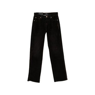 7 For All Mankind Velvet-effect Straight-leg Trousers