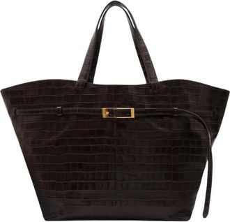 Anine Bing Rio Tote - Dames - Shoppers - Bruin - ONE Size - Leer - Tassen