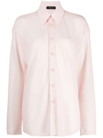 Fabiana Filippi Fijngebreide semi-doorzichtige blouse - Roze