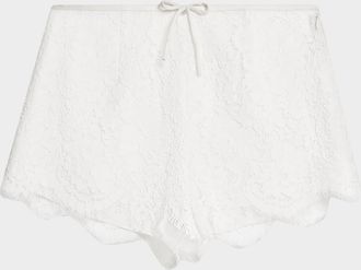 LoveShackFancy Lavendine Lace Shorts