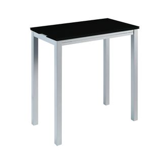Pondecor Interiorismo Mesa de cocina extensible cristal negro. 95x55/95x98H cm