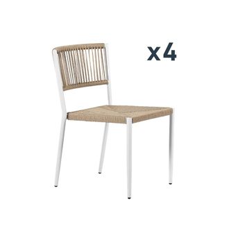 Klast Packs 4 sillas fibra sint&eacute;tica natural 53 cm x 79 cm cm