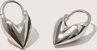 Otiumberg Roscida Heart Hoop Earrings in Silver at Nordstrom