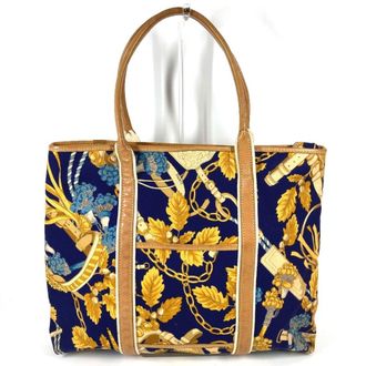 Loewe Blue Yellow Cotton Shoulder Bag Tote Bag (Pre-Owned)