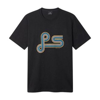 Paul Smith PS Spiral Print T-Shirt - male - Paul Smith - T-Shirts - Black - XL - Tops