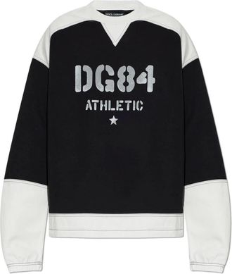 Dolce & Gabbana Logo Sweatshirt - Heren - Sweatshirts - Zwart - S - Katoen - Hoodies & sweatvesten