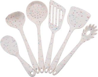 OEM Juego De Utensilios De Cocina De Silicona - 6 Piezas - Para Uso Diario - Resistente Al Calor Hasta 390 &deg;c - 6 Piezas - Blanco