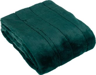 Riva Paoletti Empress Faux Fur Throw - Emerald - One Size
