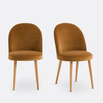 La Redoute Interieurs Set van 2 fluwelen stoelen, In&egrave;s
