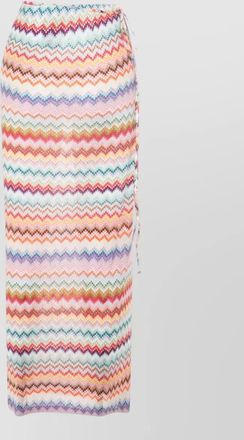 Missoni midi knee length skirt drawstring elastic waistband