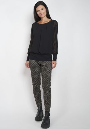 Seidel Moden mit gerafftem Rundhals, MADE IN GERMANY