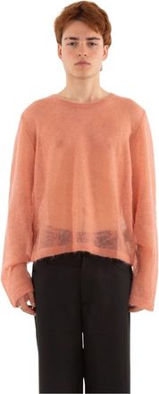S&eacute;fr Lichtgewicht Mohair Trui in Roze - Heren - Ronde hals truien - Roze - XL - Truien & Vesten