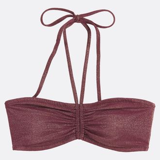 La Redoute Collections Bandeau bikini-bh van mesh met metallic vezel