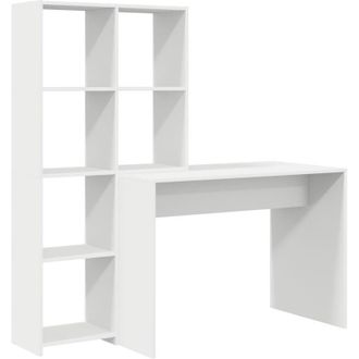 vidaXL Escritorio Blanco 138.5 X 55 X 143 Cm Madera Contrachapada Vidaxl