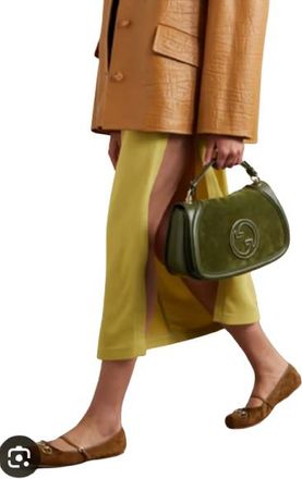 Gucci Medium Green Blondie Medium Top Handle Bag