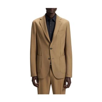 HUGO BOSS Hugo, Blazers, male, Beige, Size: M Jackets