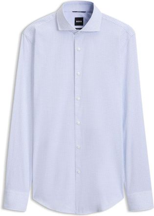 BOSS Slim-fit checked shirt in performance stretch